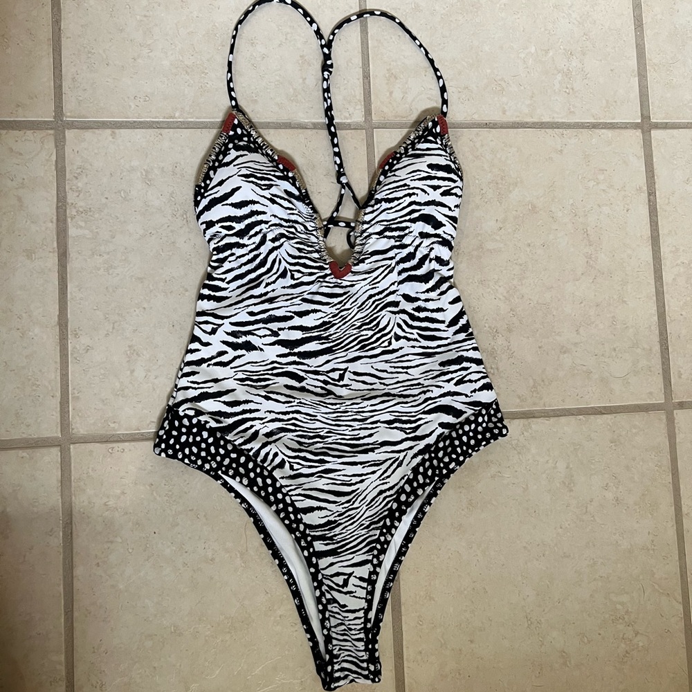 Victorias Secret Sexy Animal Print One Piece Swimsuit Size small